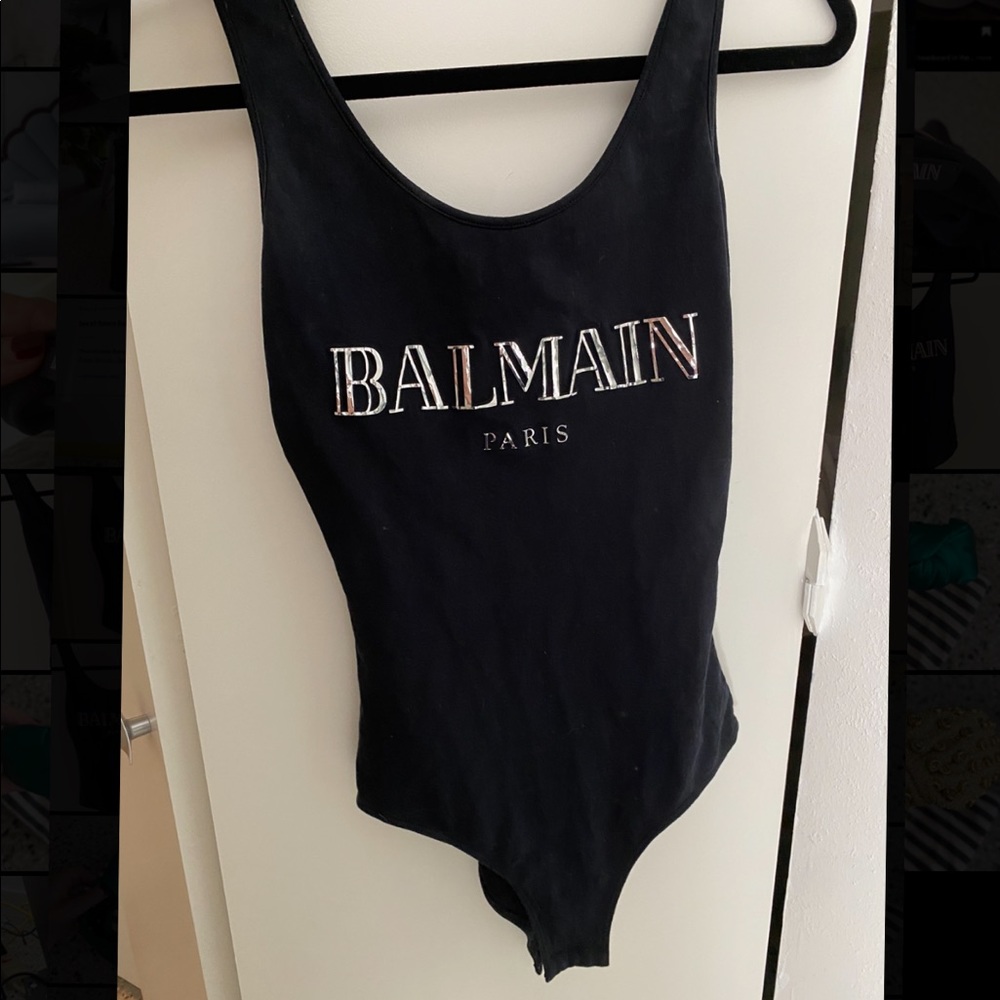 Balmain black bodysuit size XS in mint condition worn 2 times